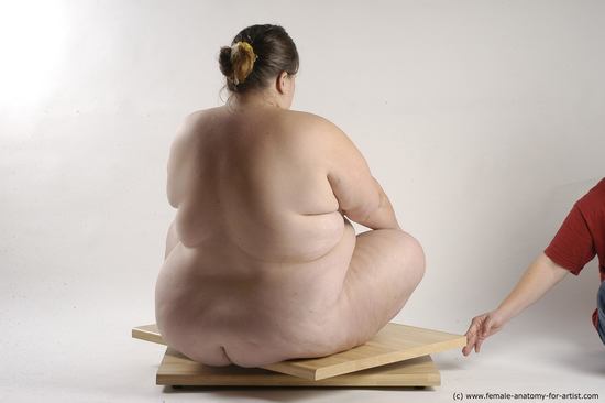 Nude Woman White Sitting poses - ALL Overweight medium brown Sitting poses - simple Pinup