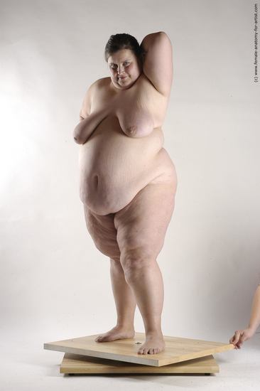 Nude Woman White Standing poses - ALL Overweight medium brown Standing poses - simple Pinup