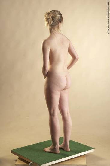 Nude Woman White Standing poses - ALL Slim long blond Standing poses - simple Pinup