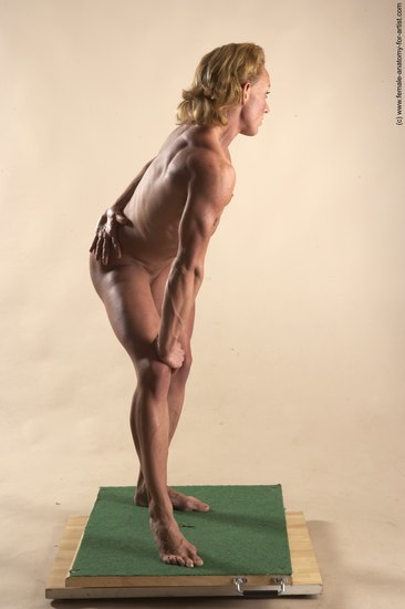 Nude Woman White Standing poses - ALL Muscular medium blond Standing poses - simple Pinup