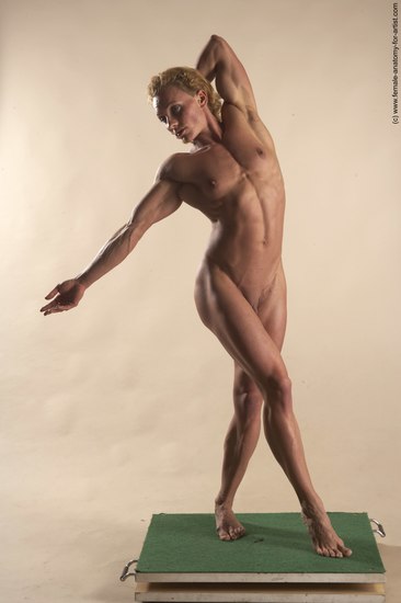 Nude Woman White Standing poses - ALL Muscular medium blond Standing poses - simple Pinup