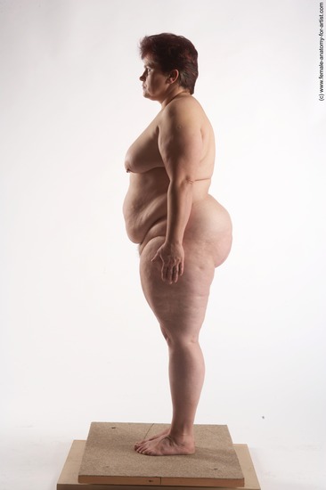 Nude Woman White Standing poses - ALL Overweight short colored Standing poses - simple Pinup