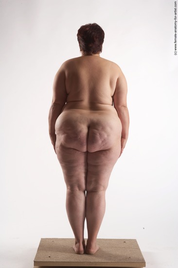 Nude Woman White Standing poses - ALL Overweight short colored Standing poses - simple Pinup