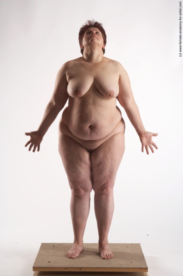 Nude Woman White Standing poses - ALL Overweight short colored Standing poses - simple Pinup