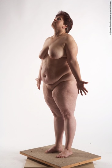 Nude Woman White Standing poses - ALL Overweight short colored Standing poses - simple Pinup