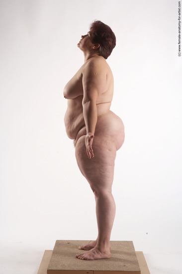 Nude Woman White Standing poses - ALL Overweight short colored Standing poses - simple Pinup