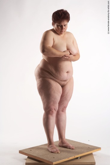 Nude Woman White Standing poses - ALL Overweight short colored Standing poses - simple Pinup