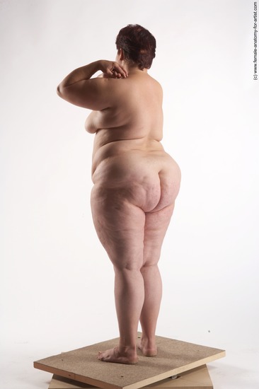 Nude Woman White Standing poses - ALL Overweight short colored Standing poses - simple Pinup