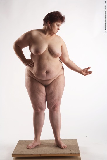 Nude Woman White Standing poses - ALL Overweight short colored Standing poses - simple Pinup