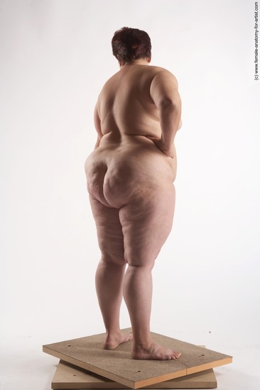 Nude Woman White Standing poses - ALL Overweight short colored Standing poses - simple Pinup