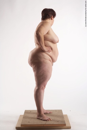 Nude Woman White Standing poses - ALL Overweight short colored Standing poses - simple Pinup