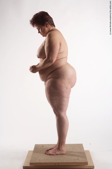 Nude Woman White Standing poses - ALL Overweight short colored Standing poses - simple Pinup