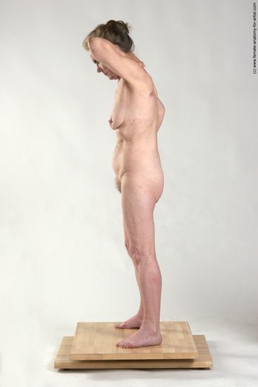 and more Nude Woman White Standing poses - ALL Slim long grey Standing poses - simple Pinup