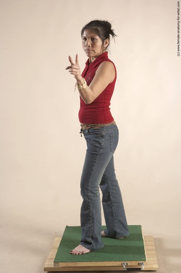 Casual Woman Multiracial Standing poses - ALL Slim long black Standing poses - simple Academic