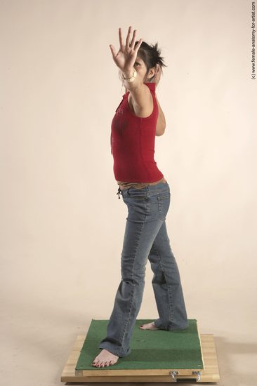 Casual Woman Multiracial Standing poses - ALL Slim long black Standing poses - simple Academic