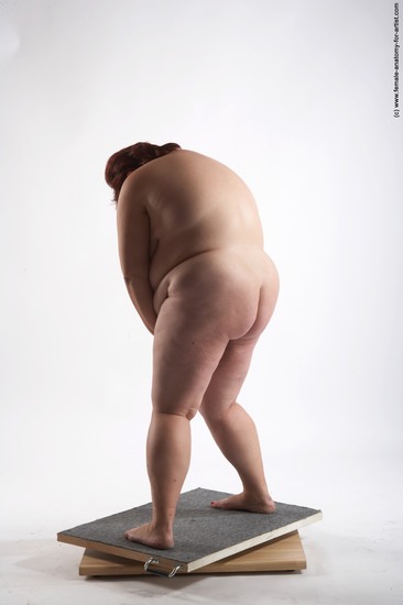 Nude Woman White Standing poses - ALL Overweight short colored Standing poses - simple Pinup