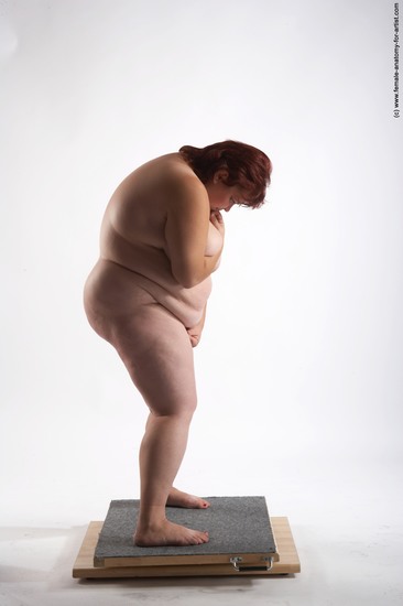 Nude Woman White Standing poses - ALL Overweight short colored Standing poses - simple Pinup