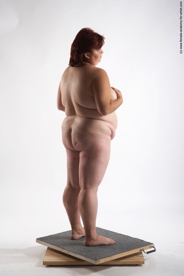 Nude Woman White Standing poses - ALL Overweight short colored Standing poses - simple Pinup