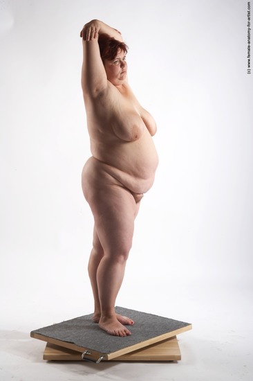 Nude Woman White Standing poses - ALL Overweight short colored Standing poses - simple Pinup