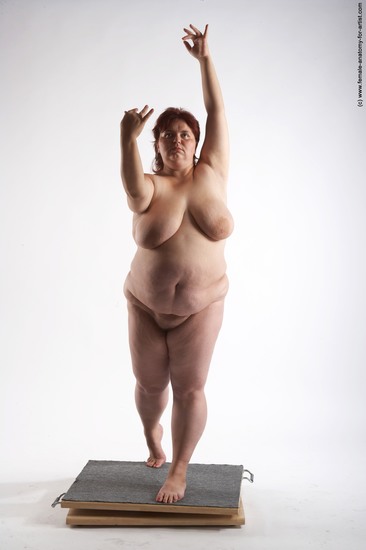 Nude Woman White Standing poses - ALL Overweight short colored Standing poses - simple Pinup