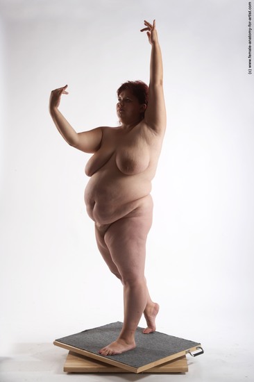 Nude Woman White Standing poses - ALL Overweight short colored Standing poses - simple Pinup