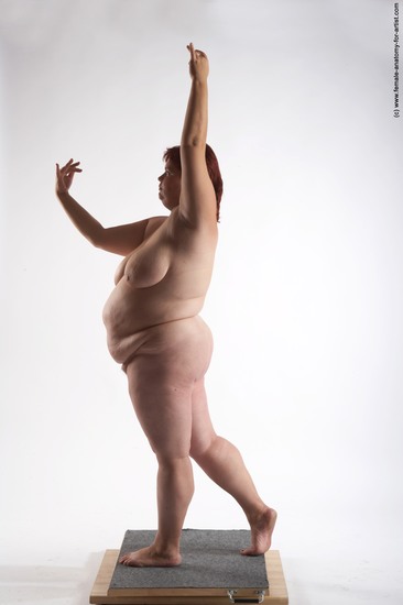 Nude Woman White Standing poses - ALL Overweight short colored Standing poses - simple Pinup