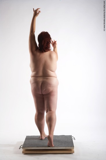 Nude Woman White Standing poses - ALL Overweight short colored Standing poses - simple Pinup