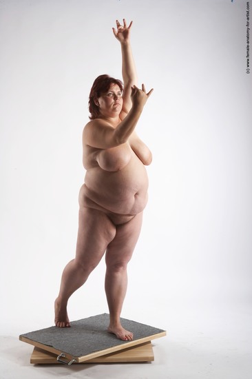 Nude Woman White Standing poses - ALL Overweight short colored Standing poses - simple Pinup