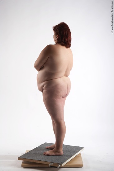 Nude Woman White Standing poses - ALL Overweight short colored Standing poses - simple Pinup