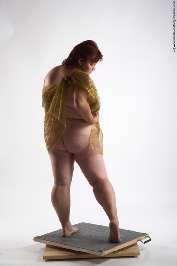 Nude Woman White Standing poses - ALL Overweight short colored Standing poses - simple Pinup