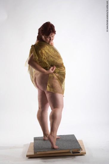 Nude Woman White Standing poses - ALL Overweight short colored Standing poses - simple Pinup