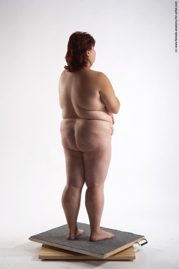 Nude Woman White Standing poses - ALL Overweight short colored Standing poses - simple Pinup