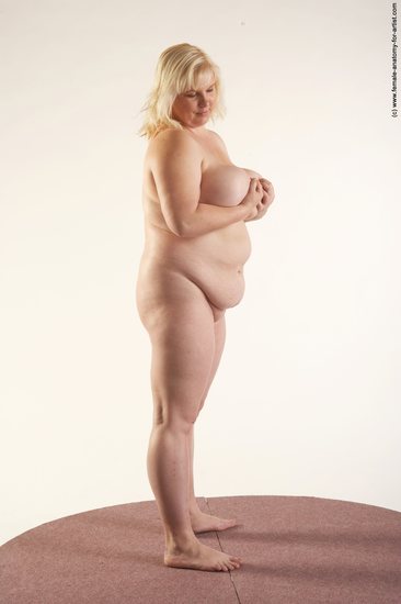 Nude Woman White Standing poses - ALL Overweight medium blond Standing poses - simple Pinup