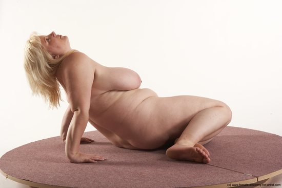 Nude Woman White Sitting poses - ALL Overweight medium blond Sitting poses - simple Pinup