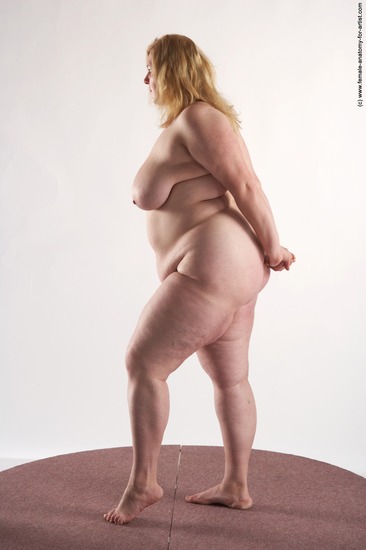 Nude Woman White Standing poses - ALL Overweight long blond Standing poses - simple Pinup