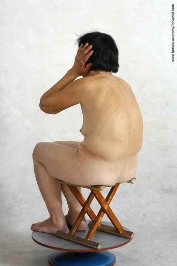 and more Nude Woman Asian Sitting poses - ALL Slim medium black Sitting poses - simple Pinup