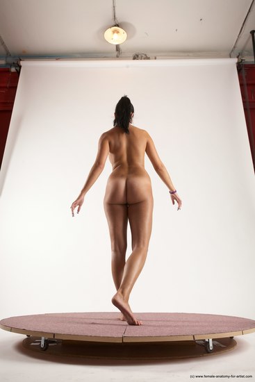 Nude Woman White Standing poses - ALL Slim long brown Standing poses - simple Multi angle poses Pinup