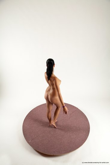 Nude Woman White Standing poses - ALL Slim long brown Standing poses - simple Multi angle poses Pinup