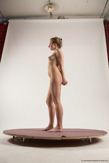 Nude Woman White Standing poses - ALL Slim medium colored Standing poses - simple Multi angle poses Pinup