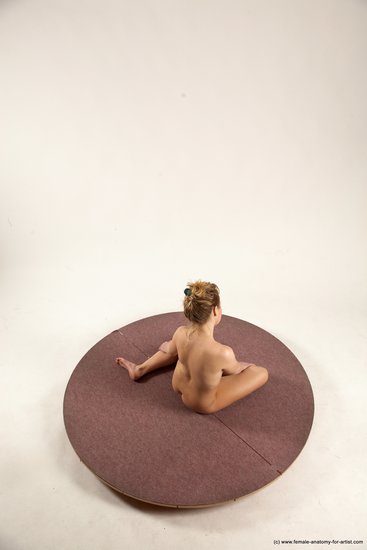 Nude Woman White Sitting poses - ALL Slim medium colored Sitting poses - simple Multi angle poses Pinup