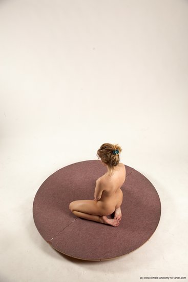 Nude Woman White Laying poses - ALL Slim Laying poses - on side medium colored Multi angle poses Pinup