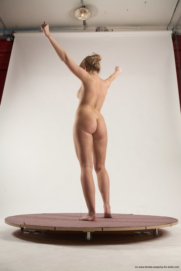 Nude Woman White Standing poses - ALL Slim long colored Standing poses - simple Multi angle poses Pinup