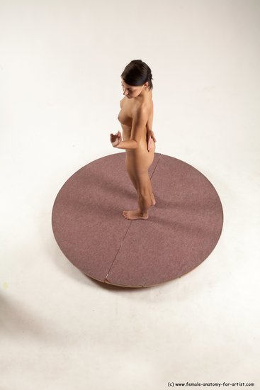 Nude Woman White Standing poses - ALL Slim medium brown Standing poses - simple Multi angle poses Pinup