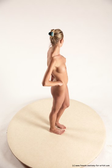 Nude Woman White Standing poses - ALL Slim long blond Standing poses - simple Multi angle poses Pinup