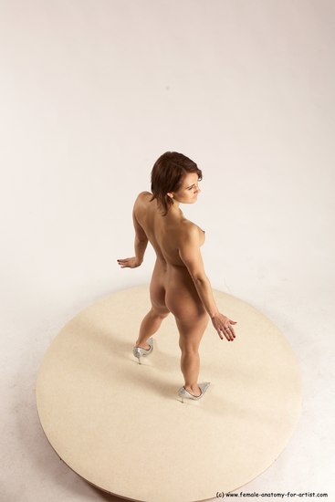 Nude Woman White Standing poses - ALL Slim medium brown Standing poses - simple Multi angle poses Pinup