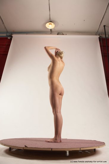 Nude Woman White Standing poses - ALL Slim long blond Standing poses - simple Multi angle poses Pinup