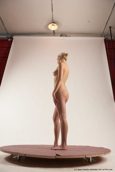 Nude Woman White Standing poses - ALL Slim long blond Standing poses - simple Multi angle poses Pinup