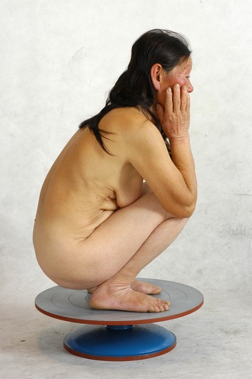 and more Nude Woman Asian Sitting poses - ALL Slim long black Sitting poses - simple Pinup