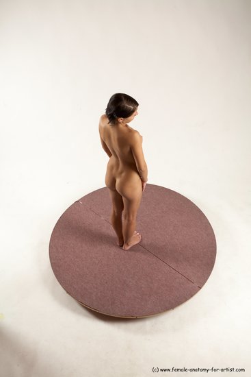 Nude Woman White Standing poses - ALL Slim medium brown Standing poses - simple Multi angle poses Pinup