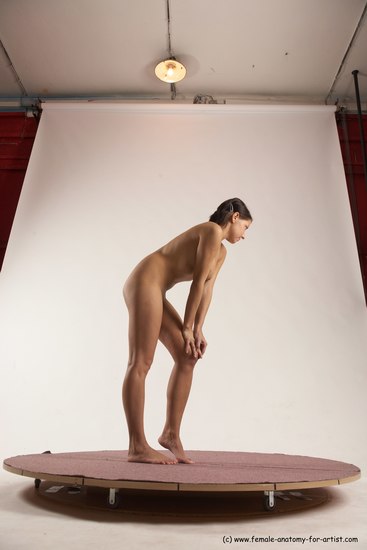 Nude Woman White Standing poses - ALL Slim medium brown Standing poses - simple Multi angle poses Pinup